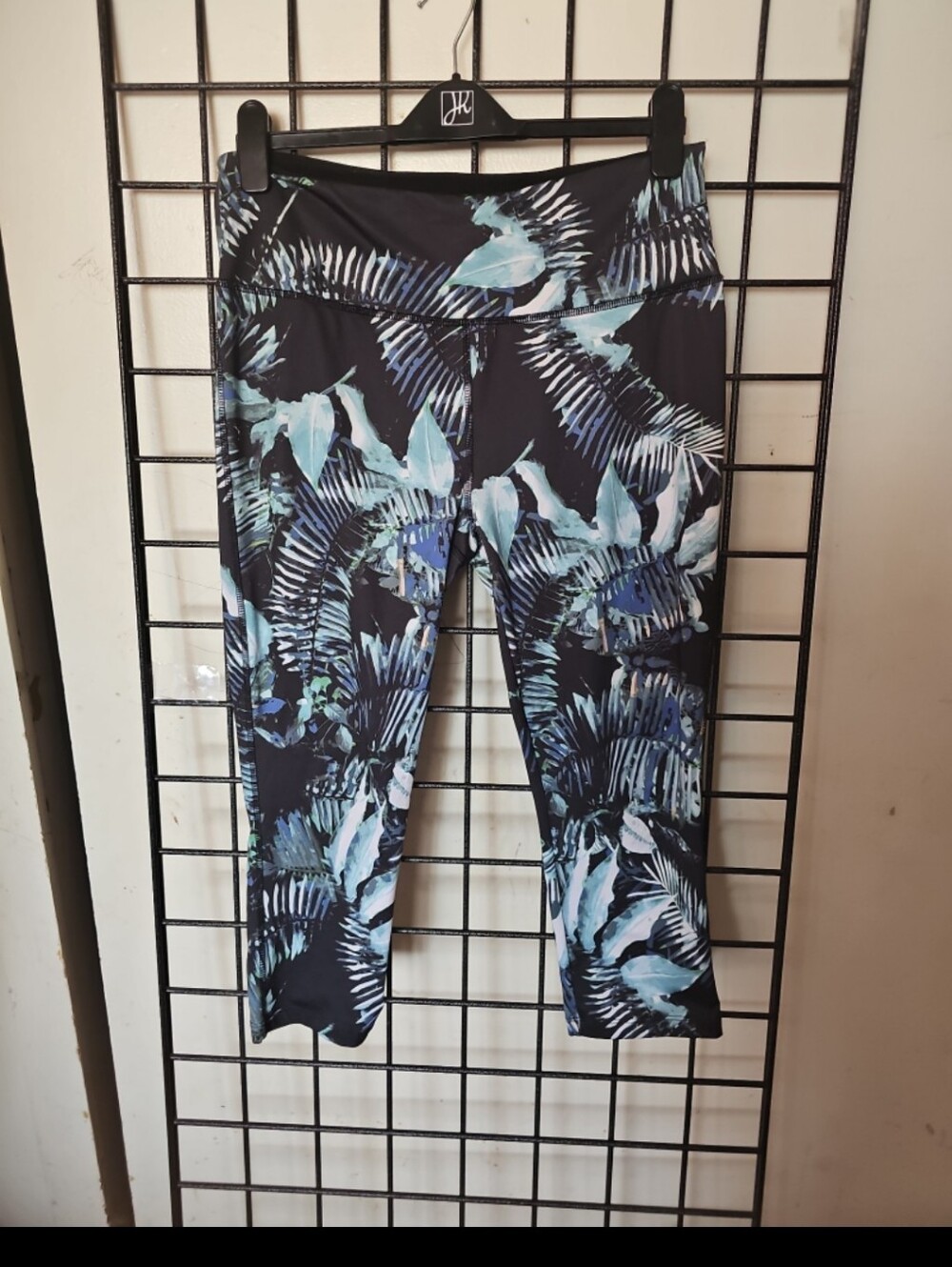 ' Black Tropical Print Active Leggings